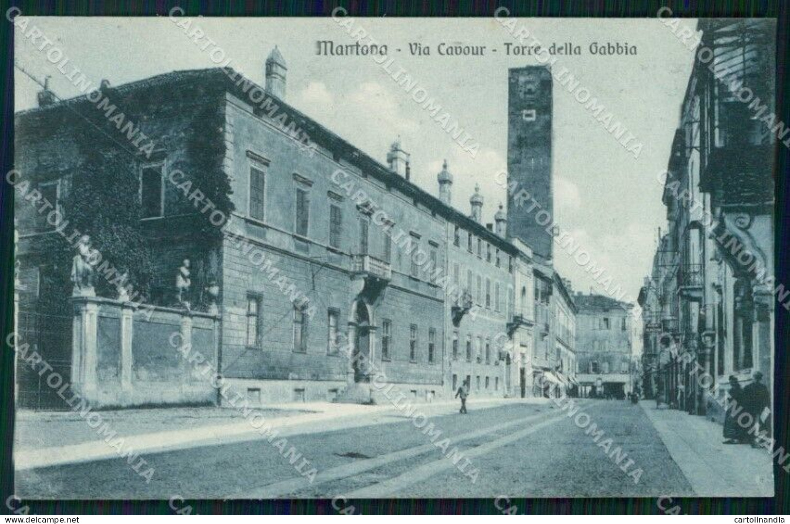 Mantova Città Via Cavour Torre Della Gabbia Cartolina RB8803 - Mantova