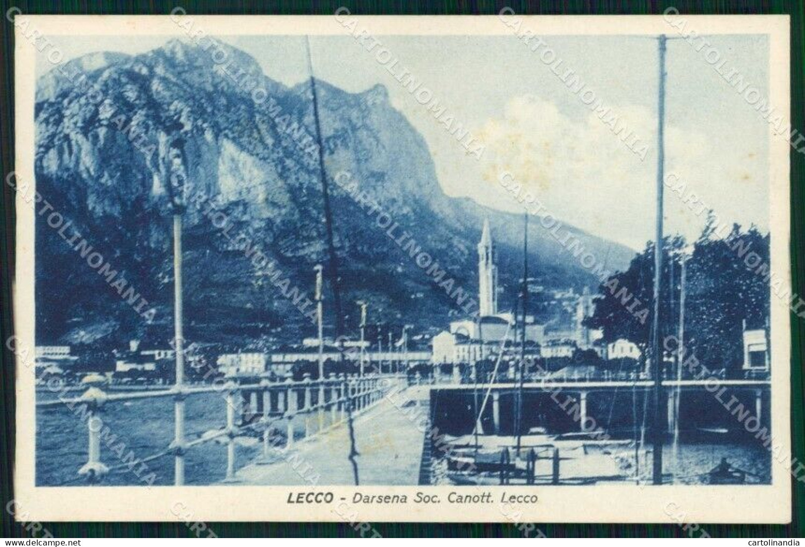 Lecco Città Darsena Società Canottieri Cartolina RB8596 - Lecco