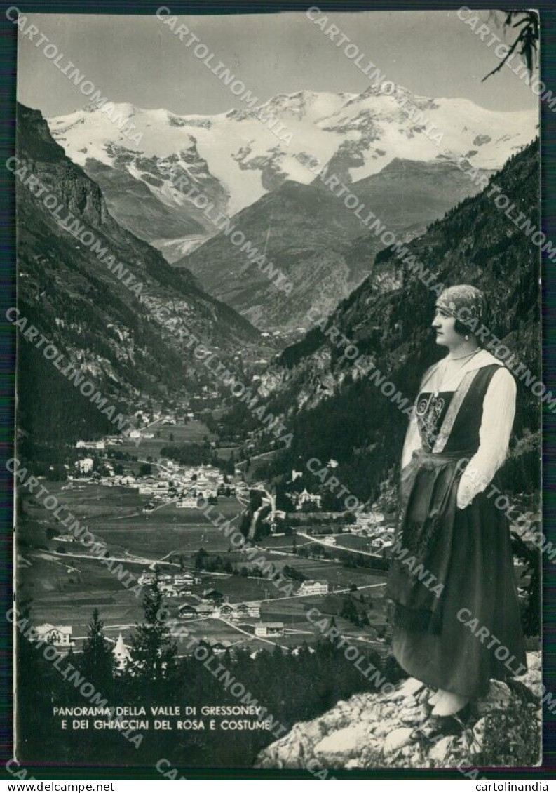 Aosta Gressoney Costumi Monte Rosa Foto FG Cartolina ZK5260 - Aosta