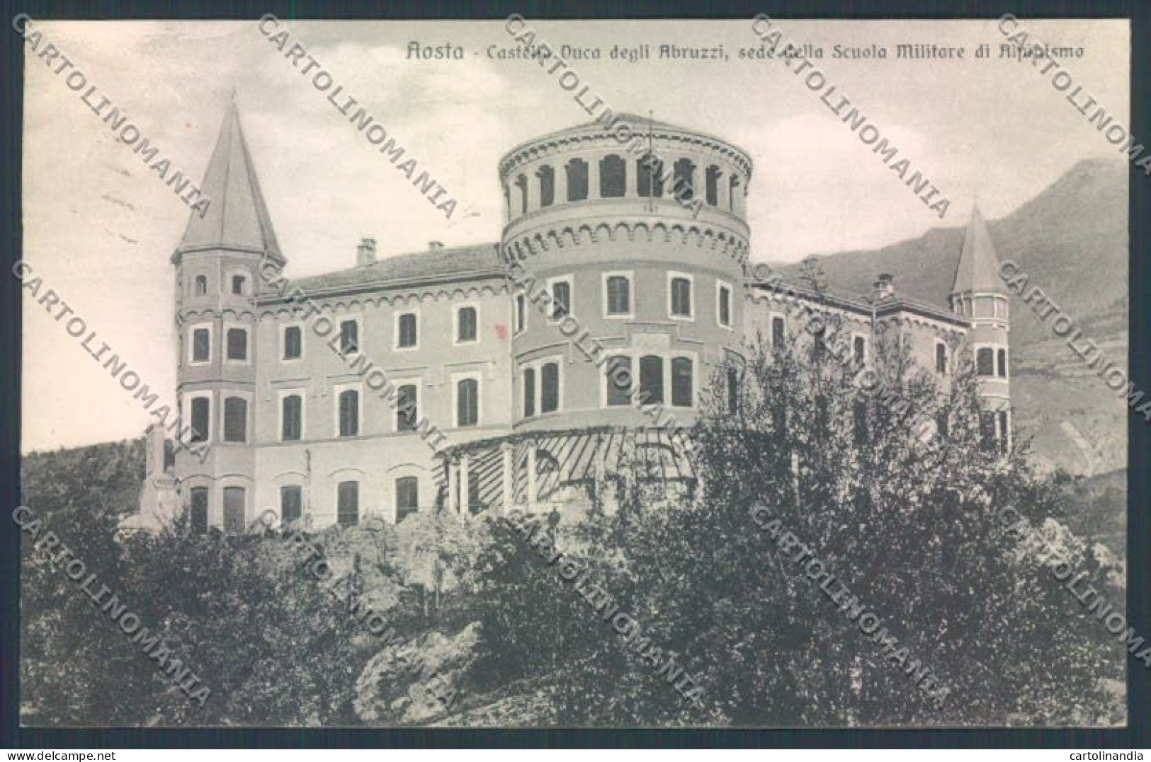 Aosta Città Scuola Militare Alpinismo Cartolina ZQ4417 - Aosta