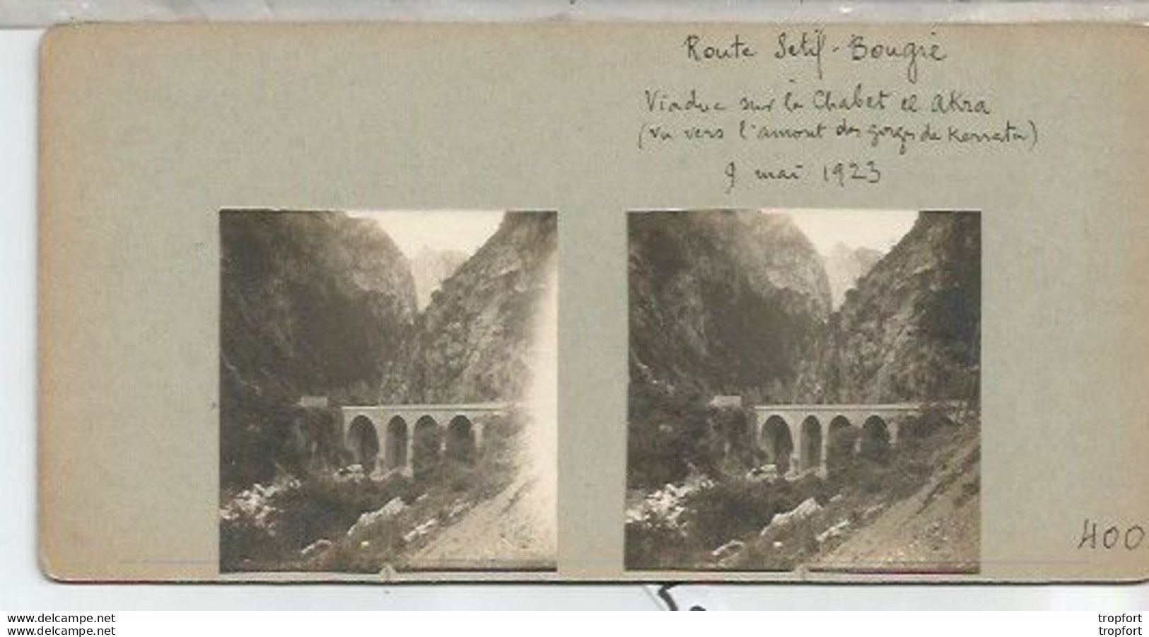 Bb // Vintage // Old French Photo // Photo Stéréoscopique 1923 Route De SETIF BOUGIE Algérie - Stereoscopic