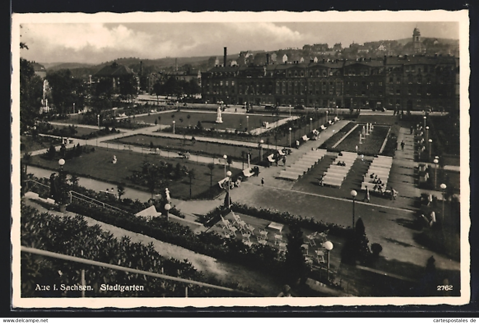 AK Aue, Blick Auf Den Stadtgarten  - Aue