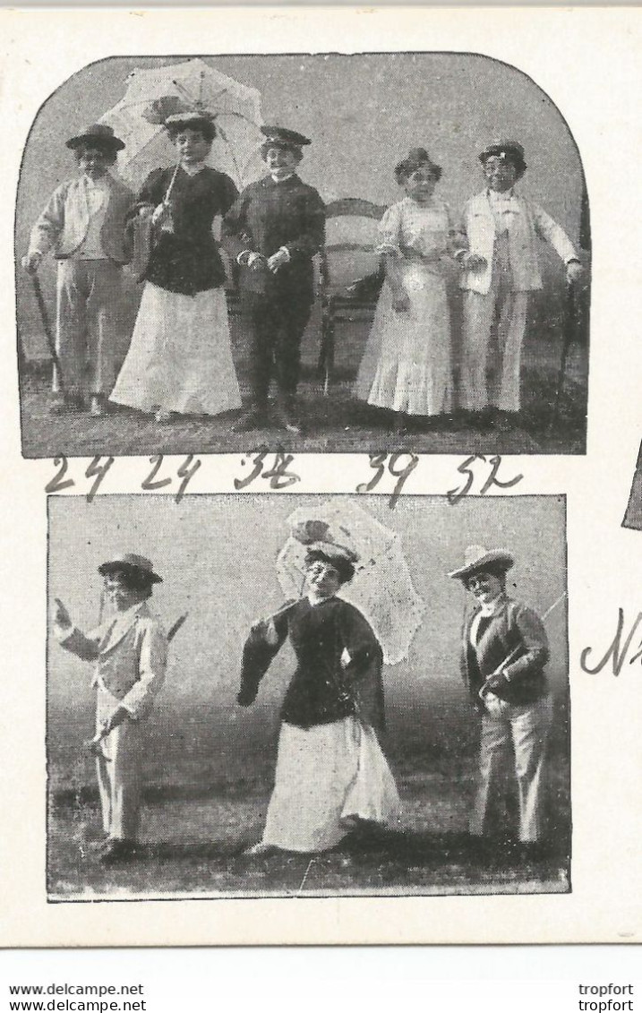 CF / Vintage Old Circus Postcard // Carte Photo Ancienne Cirque Attraction // CPA Royaume De LILLIPUT 1904 - Personas