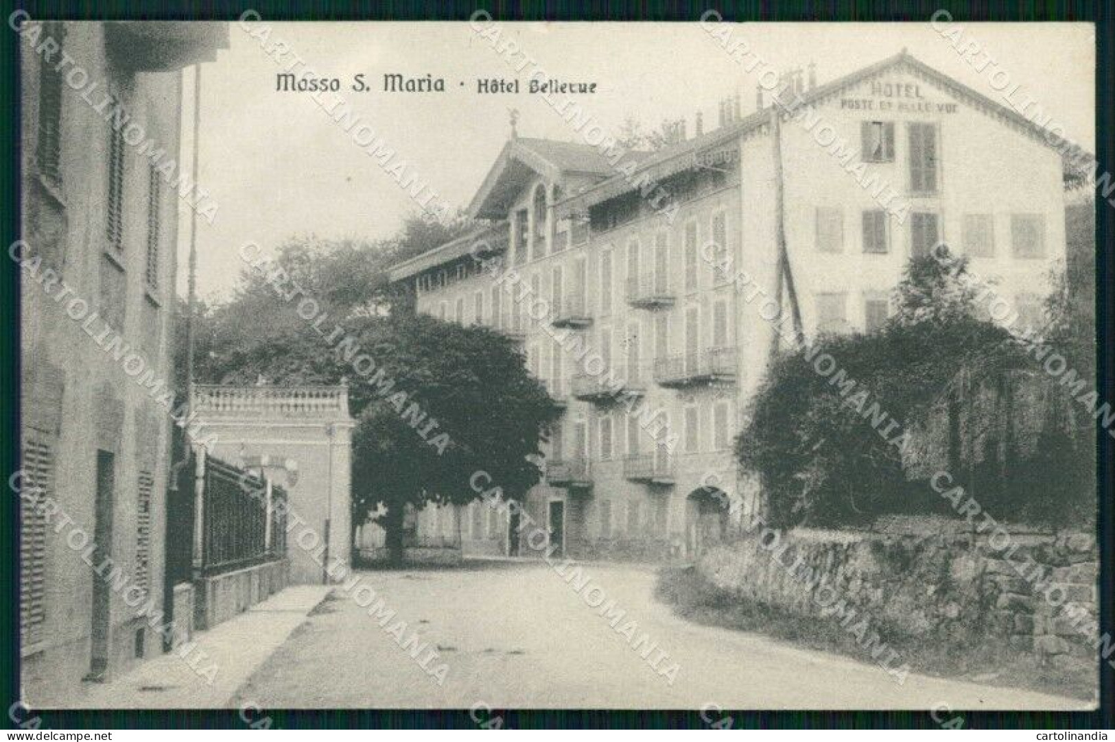 Biella Mosso Santa Maria Hotel Bellevue Cartolina RB8940 - Biella