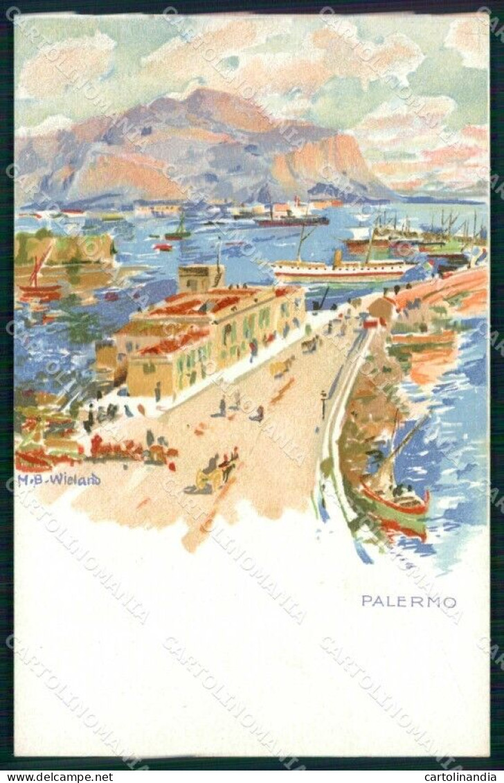 Palermo Città Barche Wieland 183 Cartolina RB9609 - Palermo
