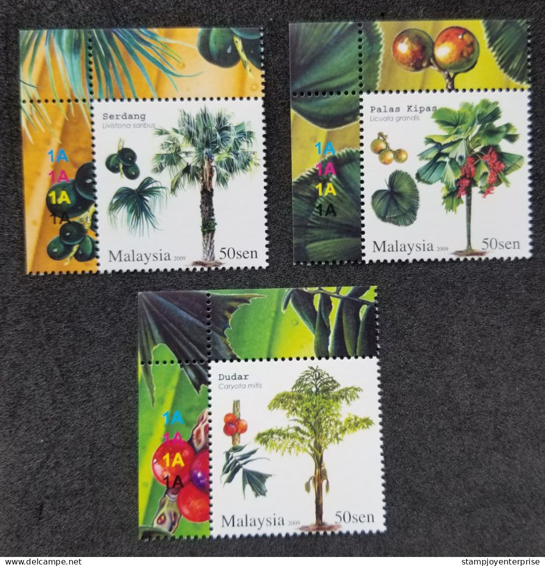 Palm Trees Malaysia 2009 Plant Flower Flora Food Tree (stamp Plate) MNH - Maleisië (1964-...)