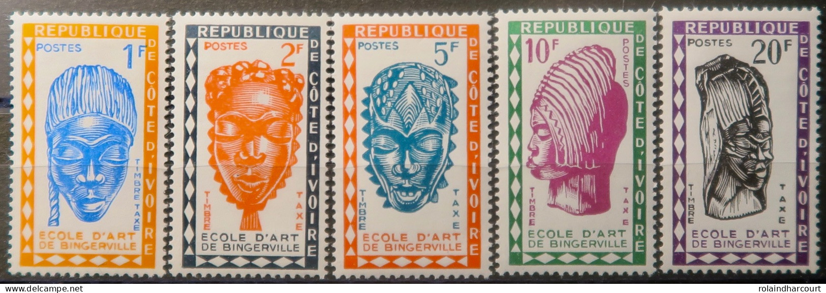 R2253/726 - CÔTE D'IVOIRE - 1962 - TIMBRES TAXE - SERIE COMPLETE - N°24 à 28 NEUFS* - Côte D'Ivoire (1960-...)