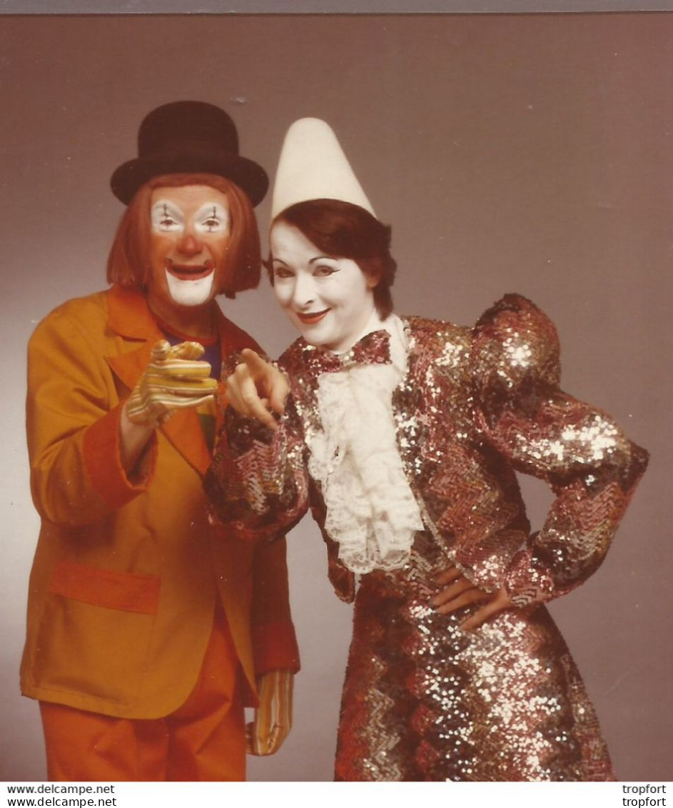 CF / Vintage Old Circus Photo // Carte Photo Ancienne Cirque Attraction // Clown PAPINI Couple - Other & Unclassified