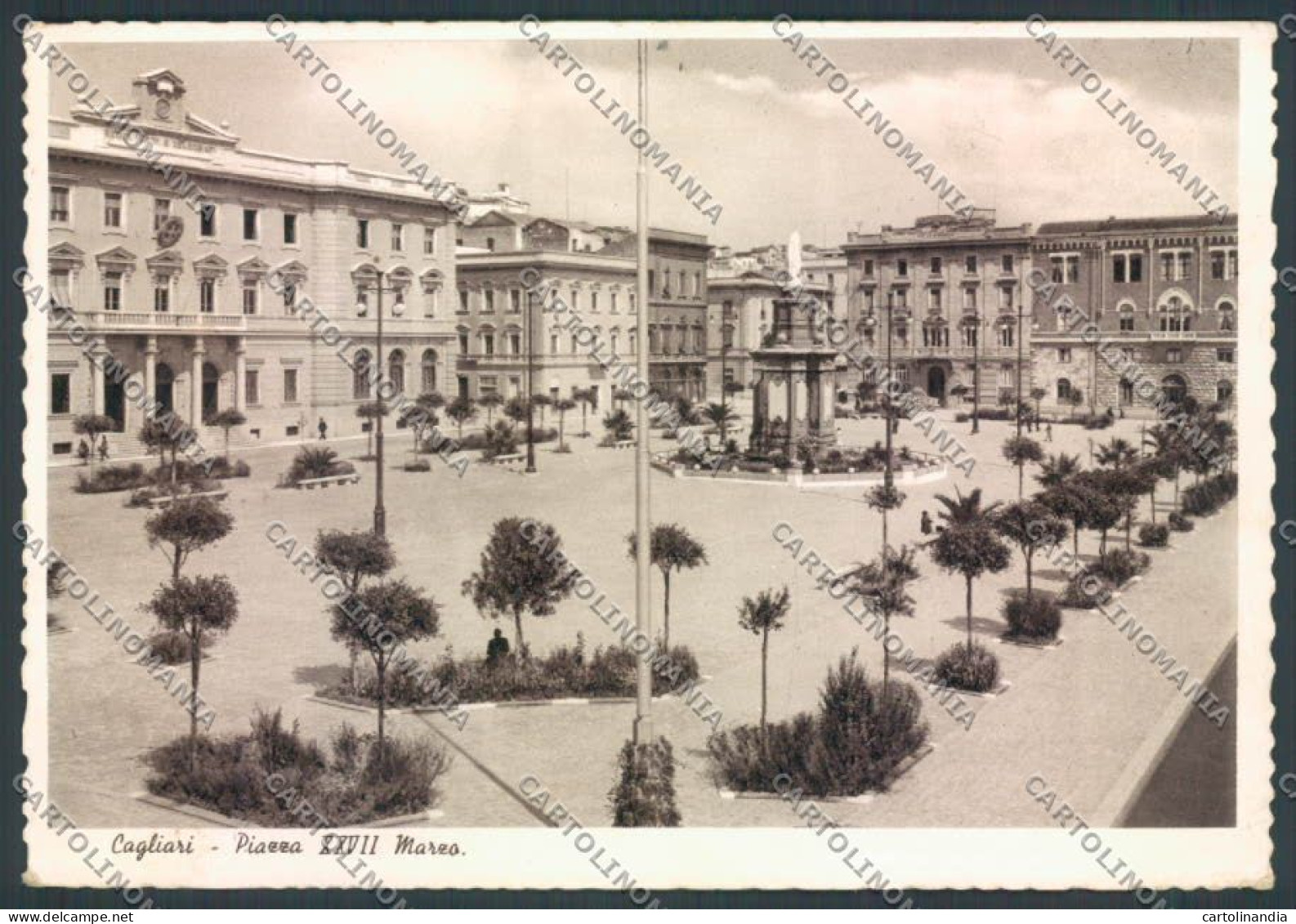 Cagliari Città Poste PIEGHINA FG Cartolina ZF6307 - Cagliari