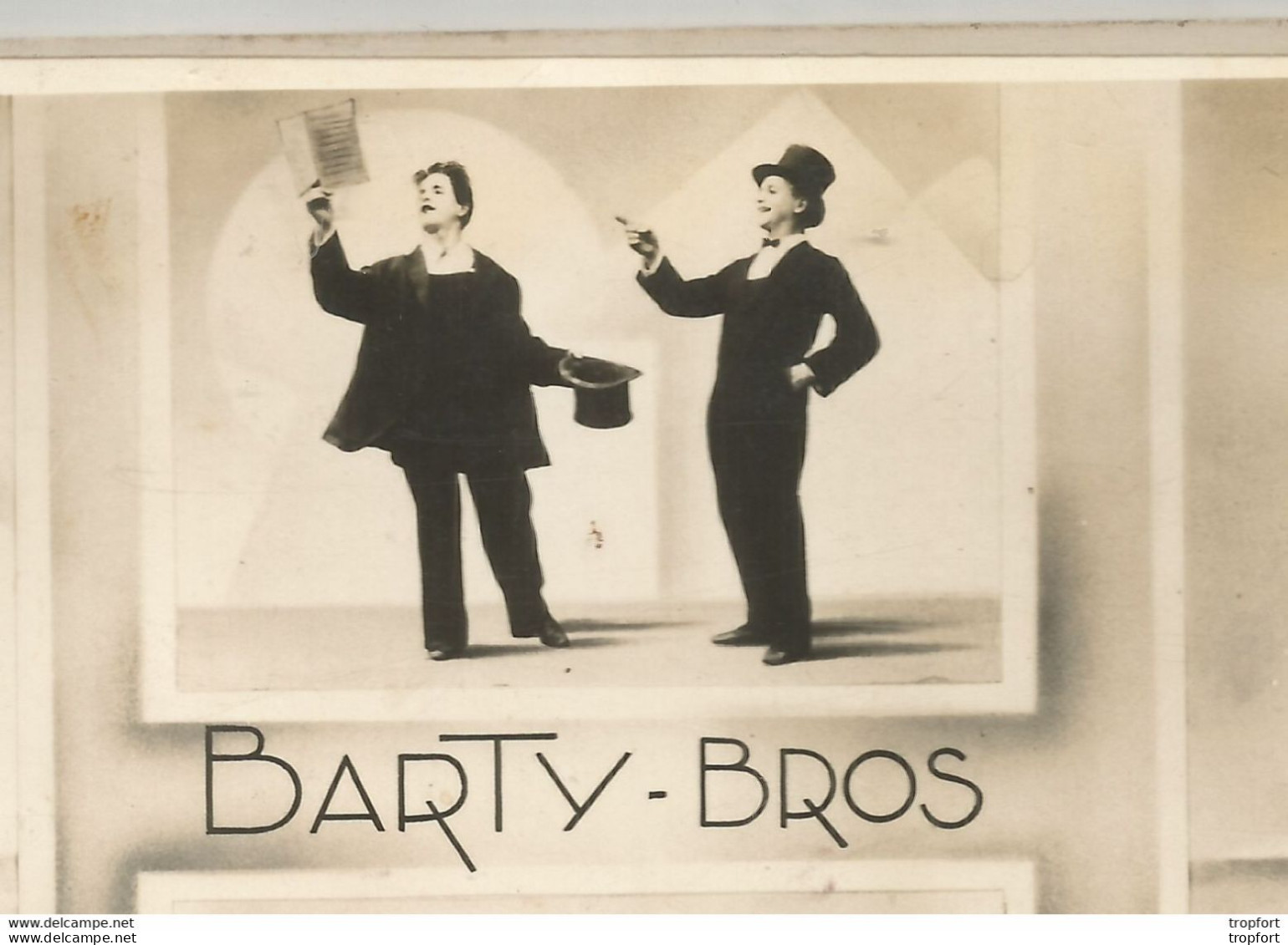 CF / Vintage Old Circus Photo // Carte Photo Cirque Attraction // Barty- Bros LES BARTROS - Andere & Zonder Classificatie