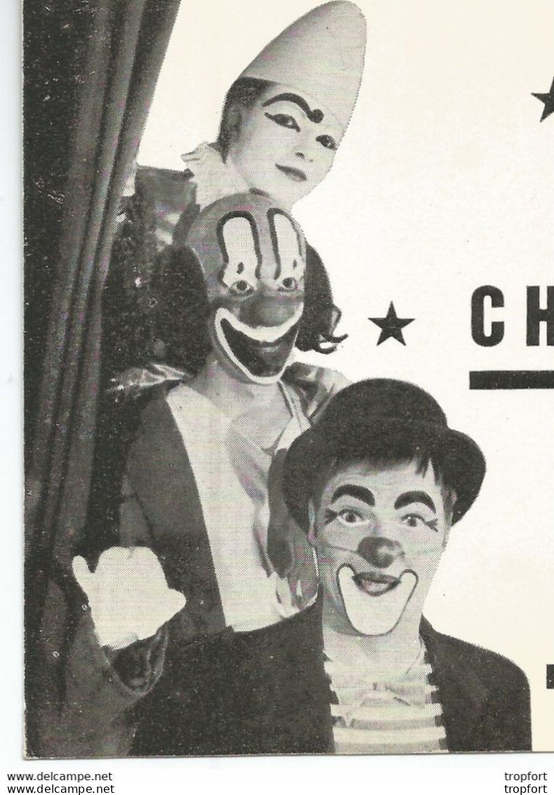 CF / Vintage Old Circus Photo // Photo Cirque Attraction // CLOWN Cirque Les Chicos 1972 Parodistes Et Musicaux - Otros & Sin Clasificación