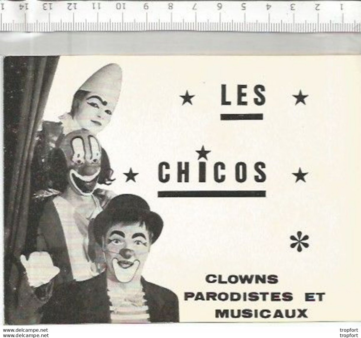 CF / Vintage Old Circus Photo // Photo Cirque Attraction // CLOWN Cirque Les Chicos 1972 Parodistes Et Musicaux - Altri & Non Classificati