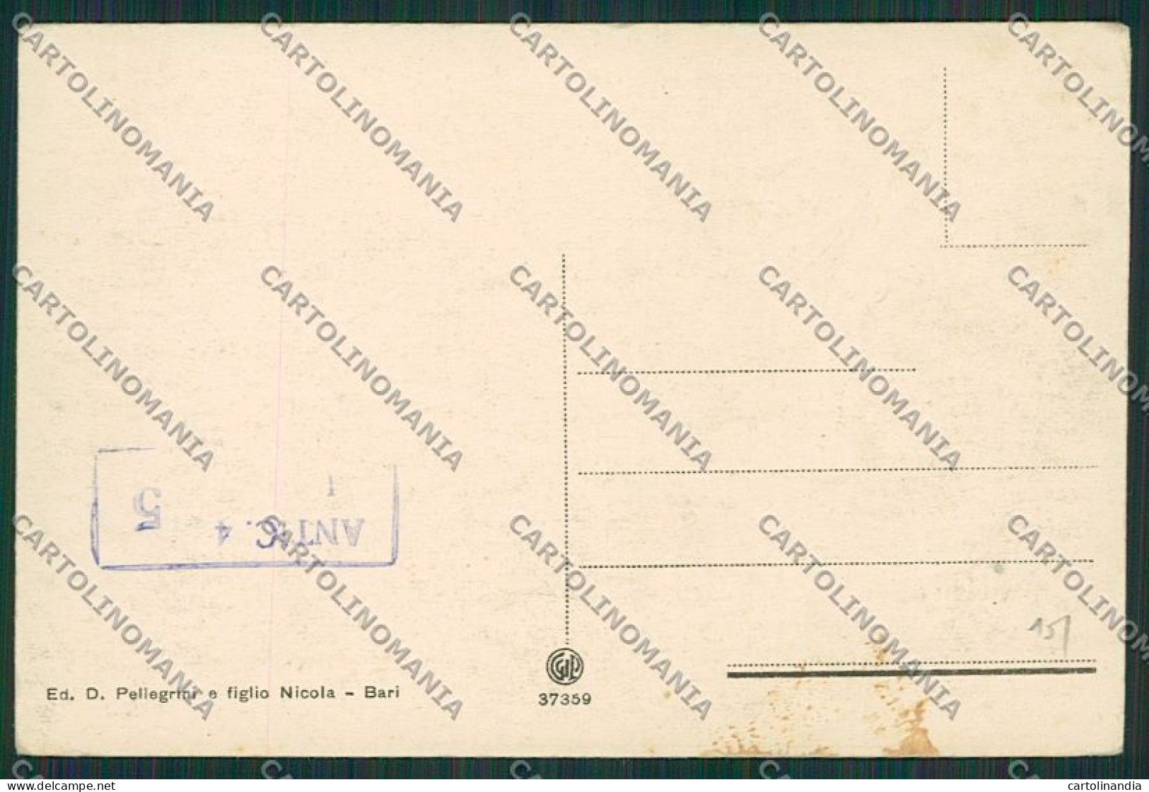 Bari Città Camera Di Commercio Posta E Telegrafi Cartolina ZC1949 - Bari