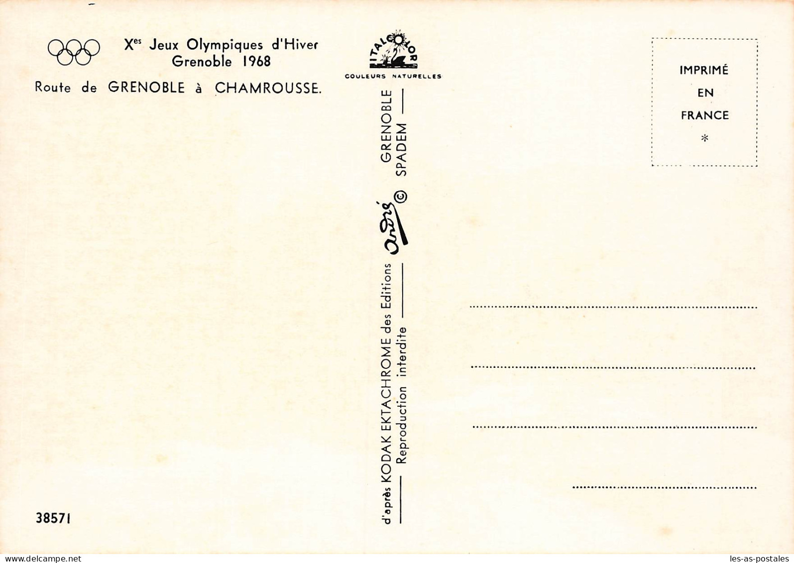 38 CHAMROUSSE ROUTE DE GRENOBLE - Chamrousse