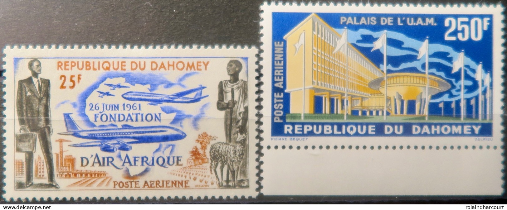 R2253/737 - DAHOMEY - 1962/1963 - POSTE AERIENNE - N°21 à 22 NEUFS* - Nuovi