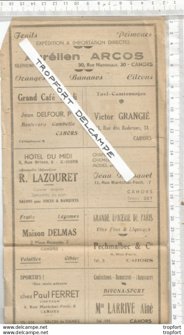 PN / Vintage // Affichette PROGRAMME Ville De CAHORS  FAUST  Theatre Opera // GIORGETTI LAPEYRE - Programme