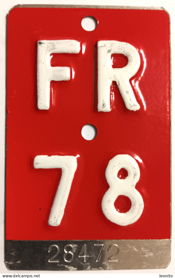 Velonummer Fribourg FR 78 - Number Plates