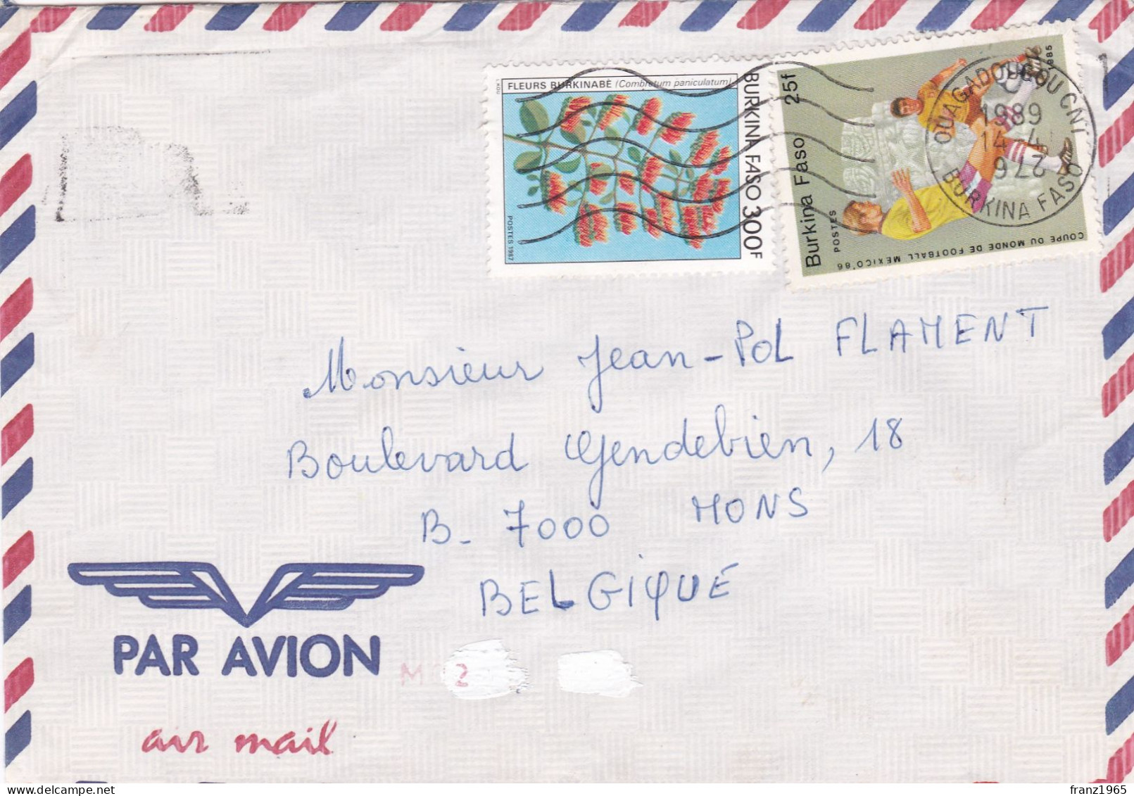 From Burkina Faso To France - 1989 - Burkina Faso (1984-...)