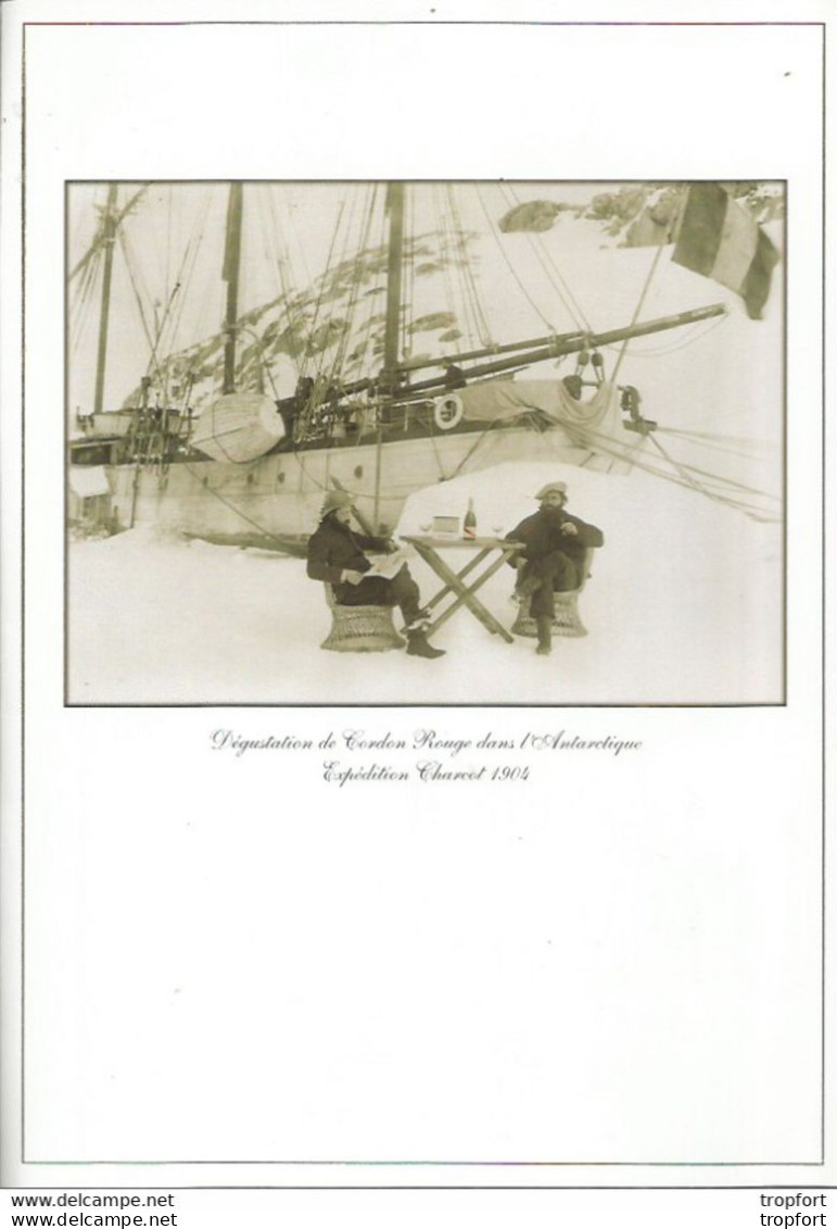 MENU Vierge EXPEDITION ANTARCTIQUE Charcot Dégustation CHAMPAGNE CORDON ROUGE MUMM 1904 Le Pourquoi Pas - Menükarten