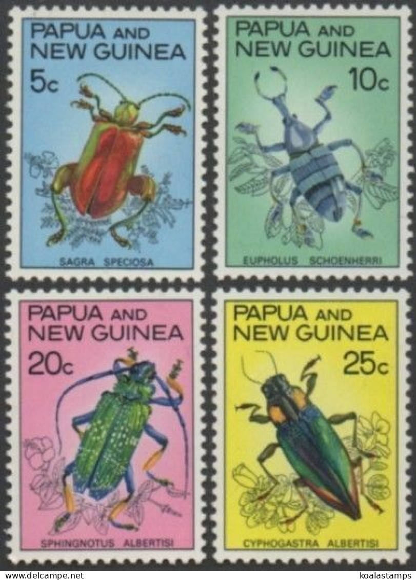 Papua New Guinea 1967 SG109-112 Beetles Set MNH - Papúa Nueva Guinea