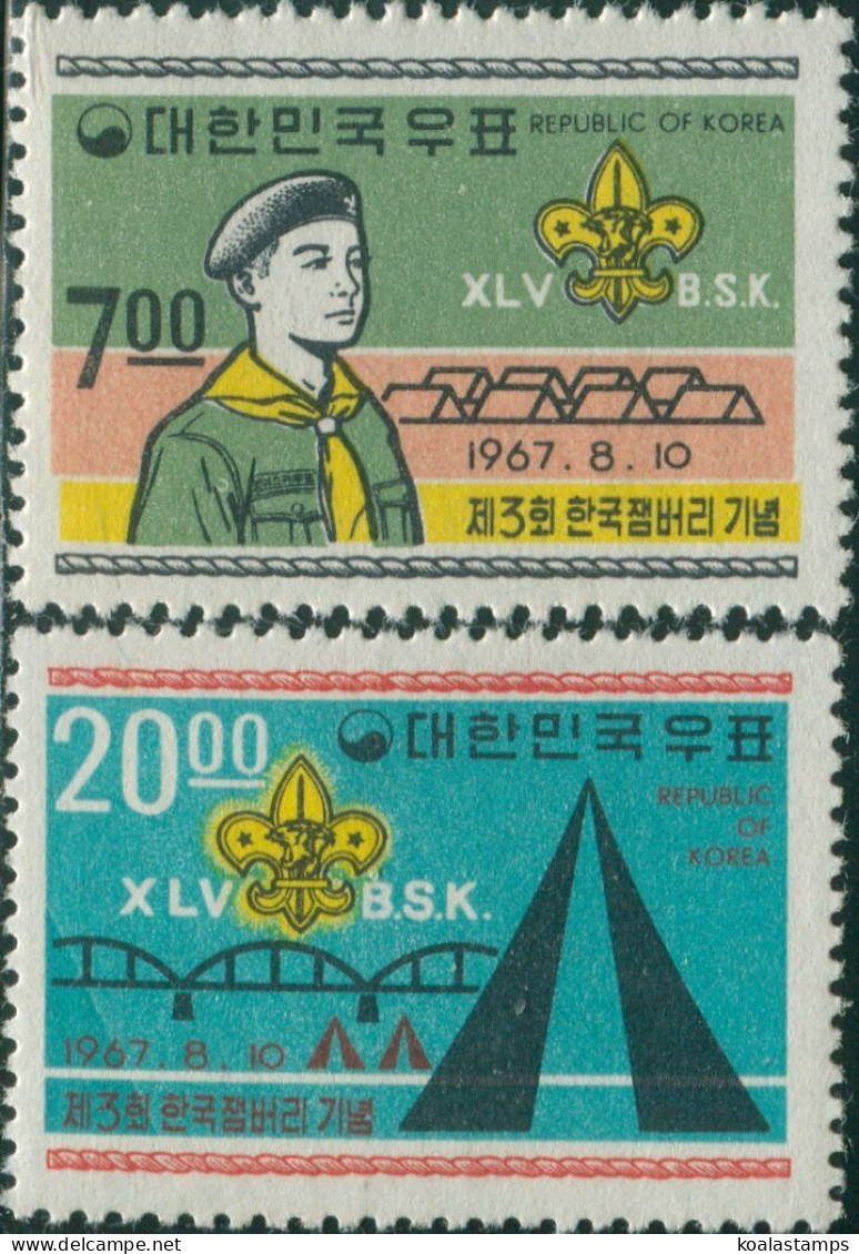 Korea South 1967 SG706-707 Scout Jamboree Set MNH - Corée Du Sud