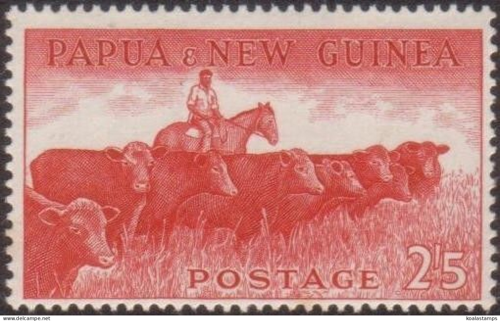 Papua New Guinea 1958 SG23 2/5d Cattle MNH - Papua New Guinea