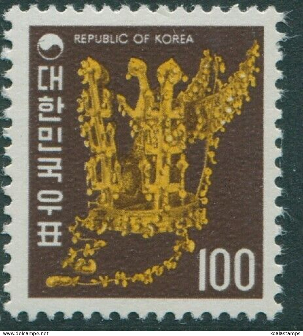 Korea South 1973 SG1069 100w Gold Crown MLH - Korea, South
