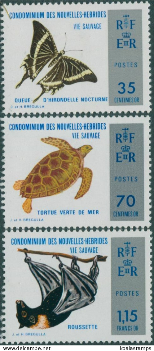 New Hebrides French 1974 SGF200-F202 Wild Life MLH - Andere & Zonder Classificatie