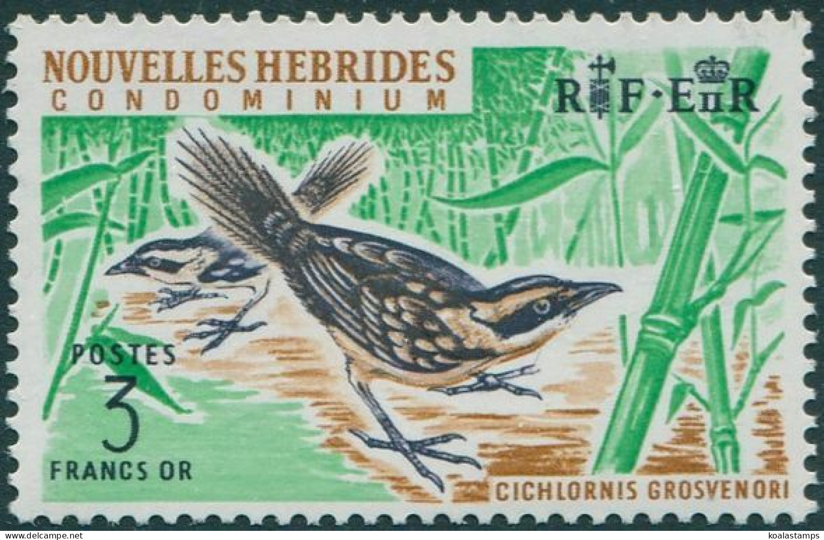 New Hebrides French 1963 SGF124 3f Thicket Warbler MNH - Otros & Sin Clasificación