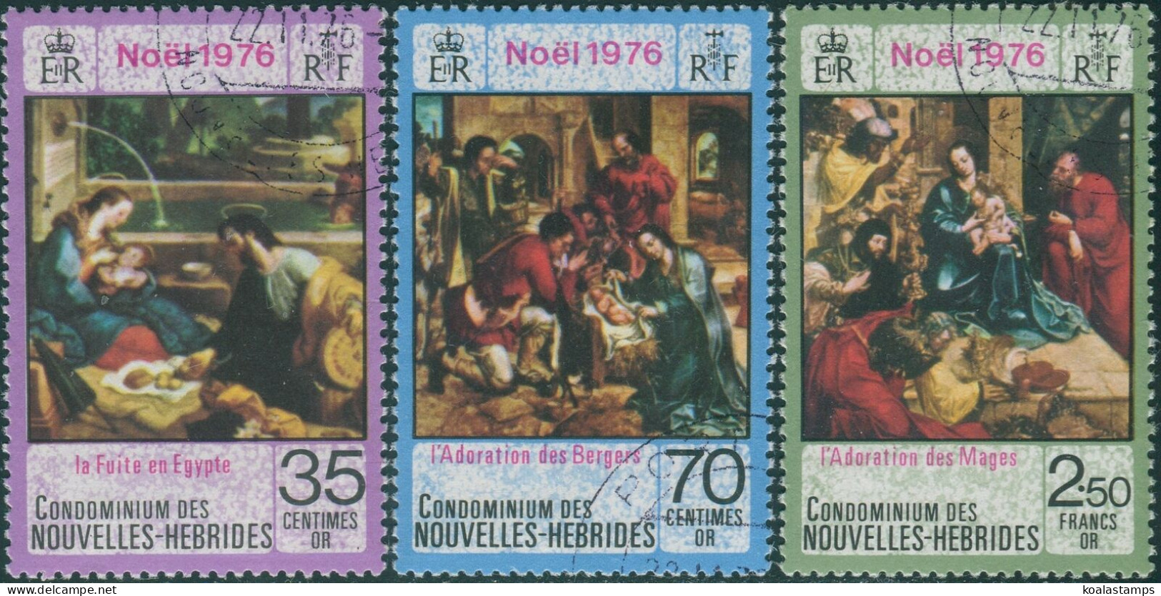 New Hebrides French 1976 SGF228-230 Christmas Set FU - Otros & Sin Clasificación