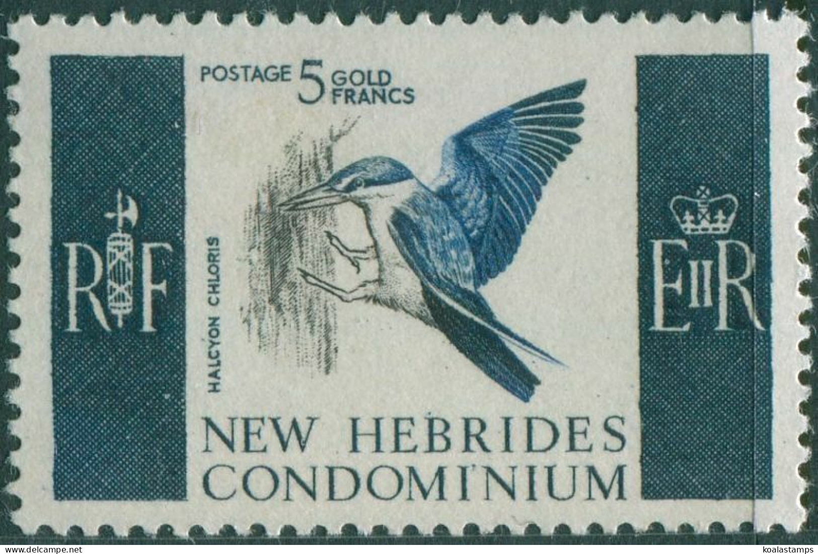 New Hebrides 1963 SG109 5f White-collared Kingfisher MNH - Otros & Sin Clasificación