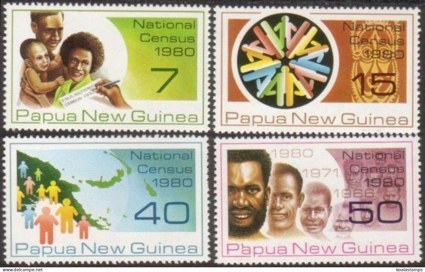 Papua New Guinea 1980 SG389-392 National Census Set MLH - Papua Nuova Guinea