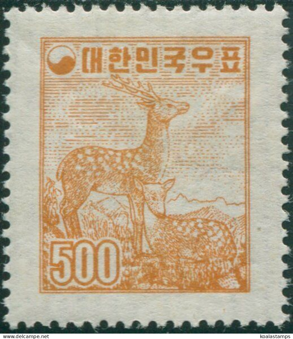 Korea South 1955 SG251 500h Yellow-brown Sika Deer MNH - Korea, South