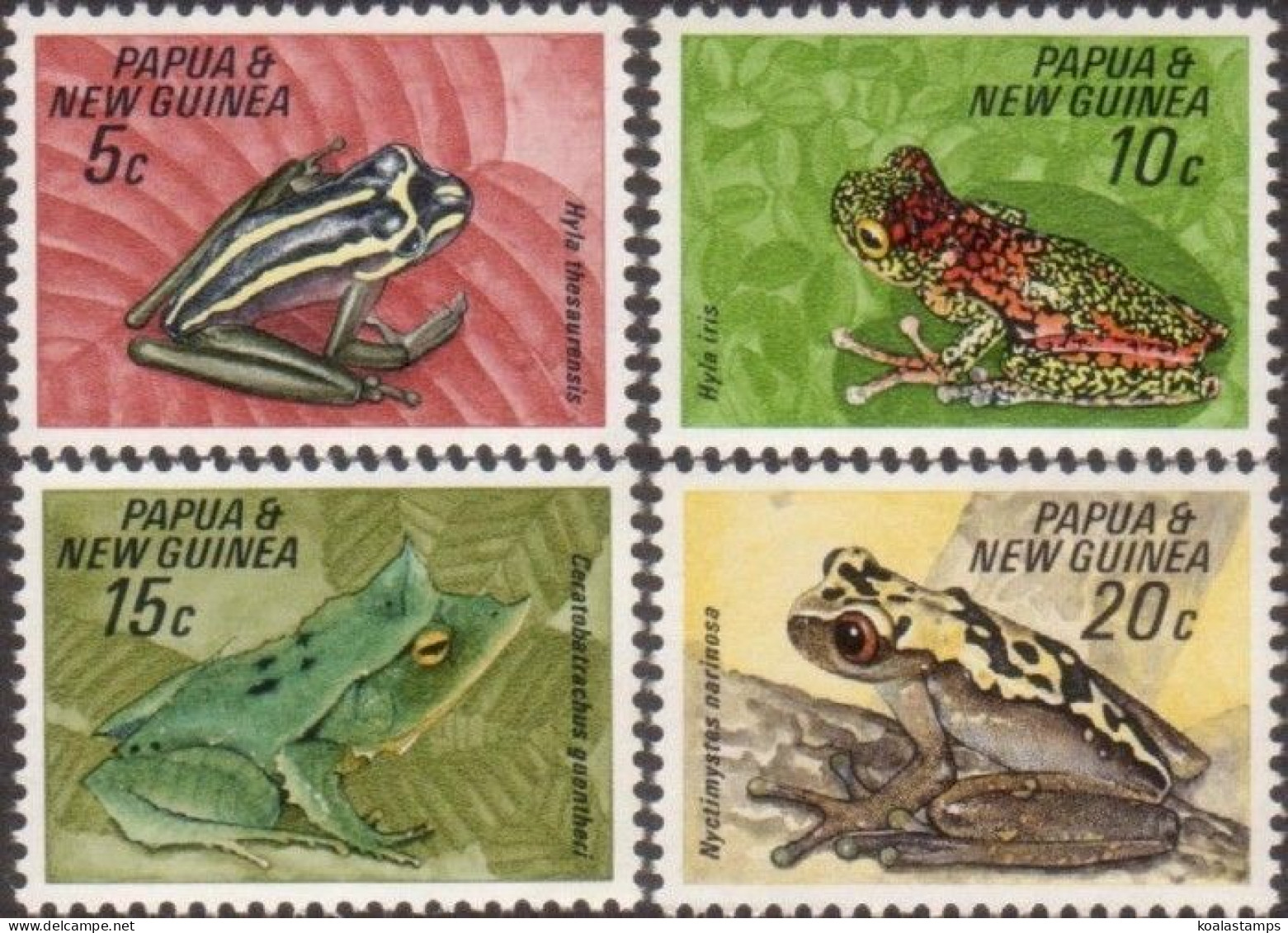 Papua New Guinea 1968 SG129-132 Frogs Set MNH - Papúa Nueva Guinea