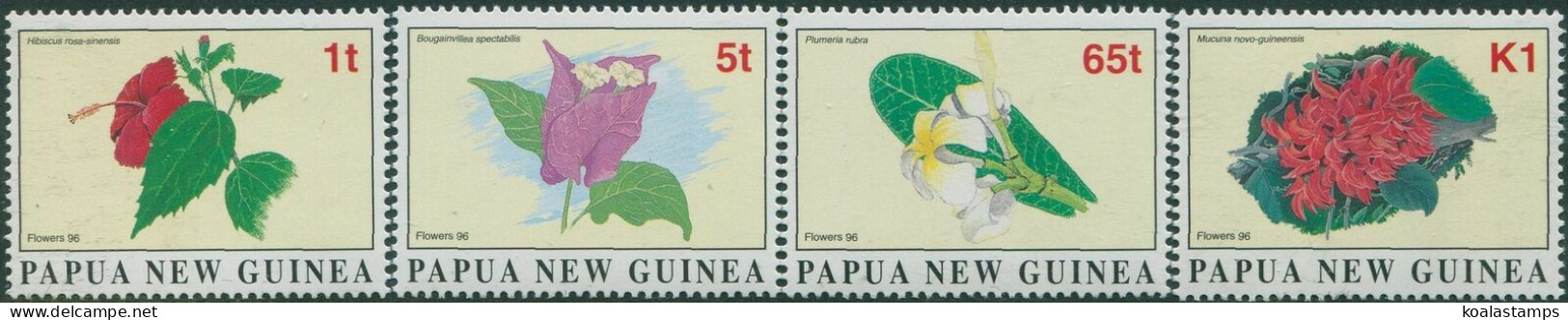 Papua New Guinea 1996 SG794-802 Flowers 4 Values MNH - Papúa Nueva Guinea