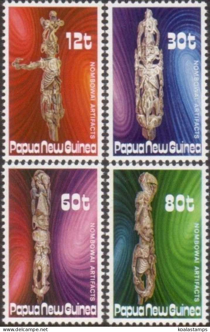 Papua New Guinea 1985 SG512-515 Nombowai Wood Carvings Set MNH - Papoea-Nieuw-Guinea