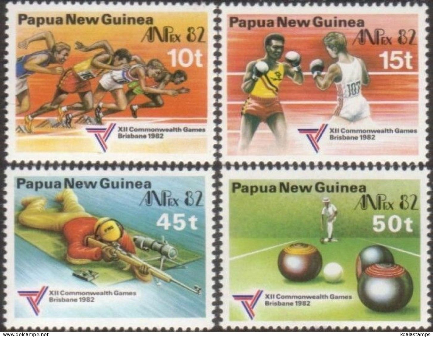 Papua New Guinea 1982 SG460-463 XII Commonwealth Games Set MNH - Papouasie-Nouvelle-Guinée