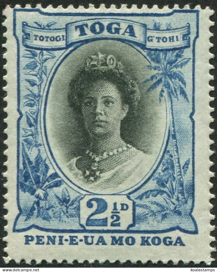 Tonga 1921 SG58 2½d Queen Salote MLH - Tonga (1970-...)