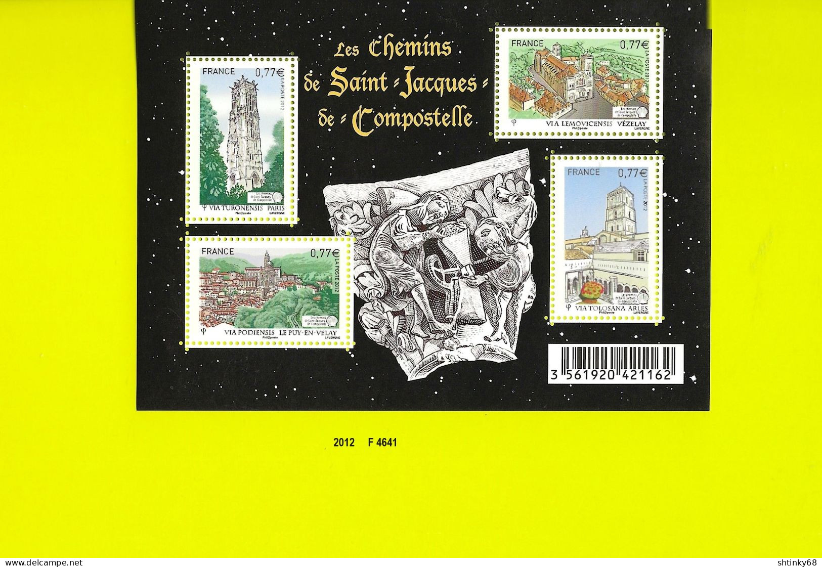 Feuillet De 2012 Neuf**  Y&T N° F 4641 Les Chemins De St Jacques De Compostelle - Unused Stamps