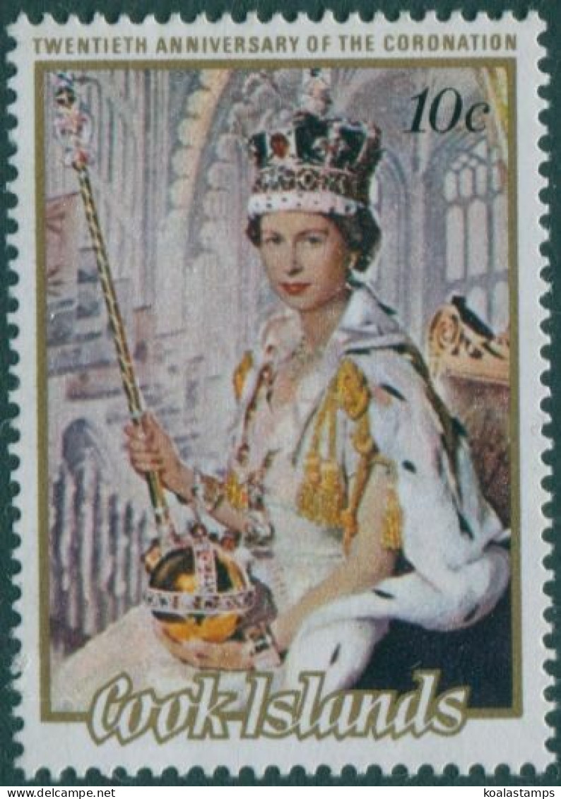 Cook Islands 1973 SG429 10c QEII Coronation MNH - Cook Islands