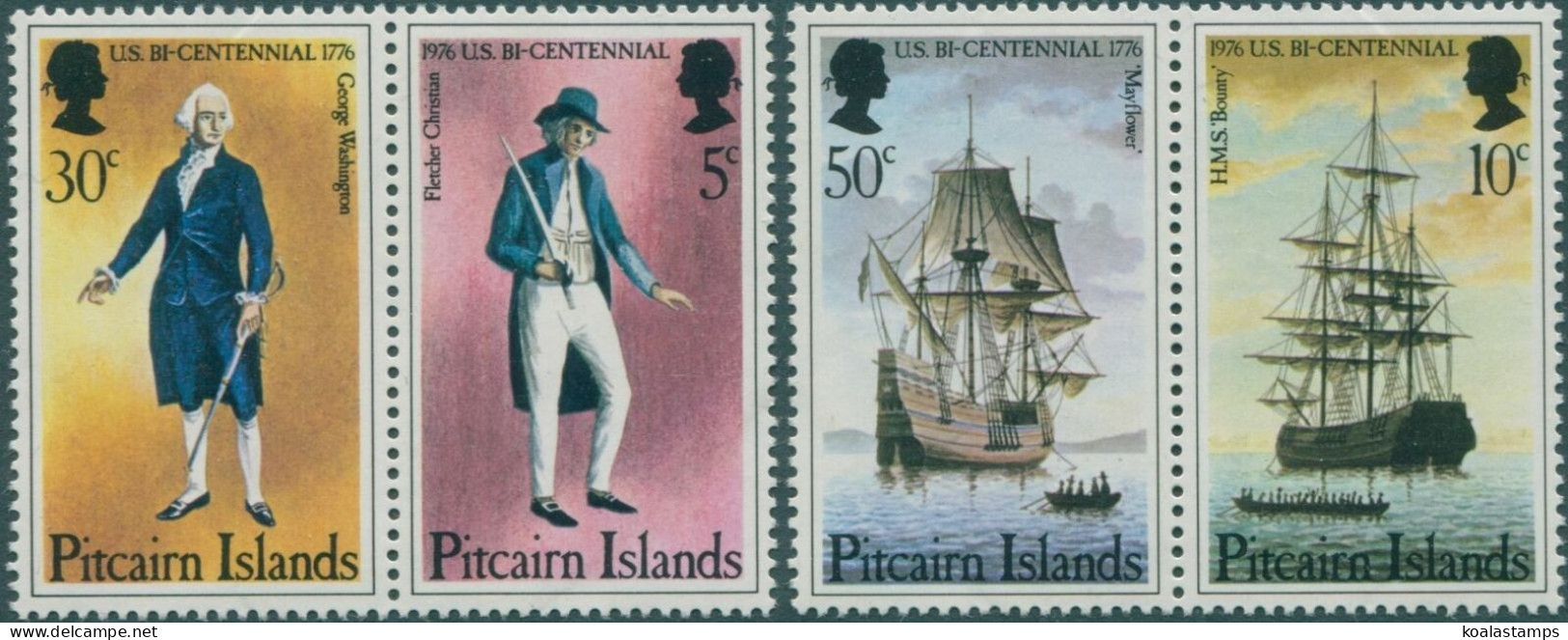 Pitcairn Islands 1976 SG167-170 American Revolution Set MNH - Pitcairninsel