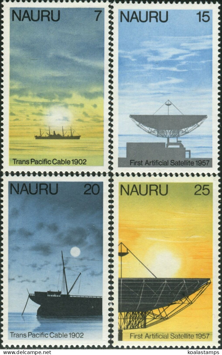 Nauru 1977 SG161-164 Cable And Satellite Set MNH - Nauru