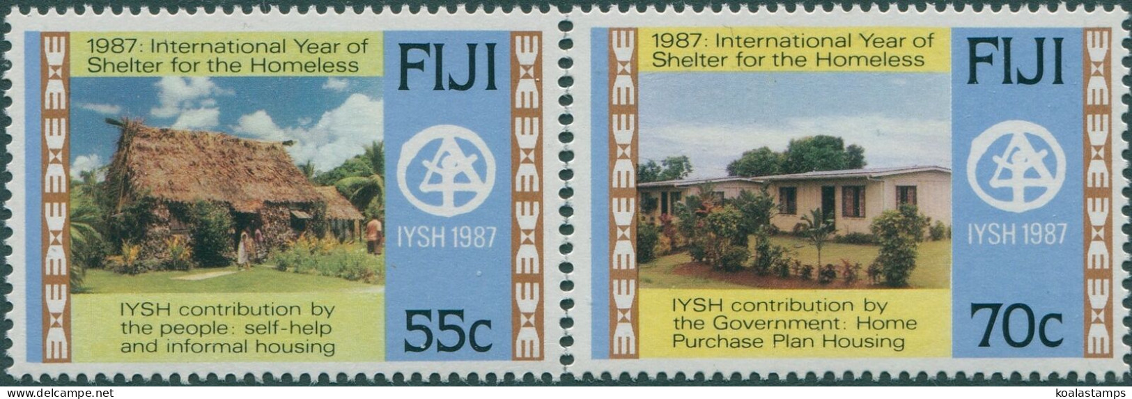 Fiji 1987 SG759-760 Year Of Shelter Set MNH - Fidji (1970-...)