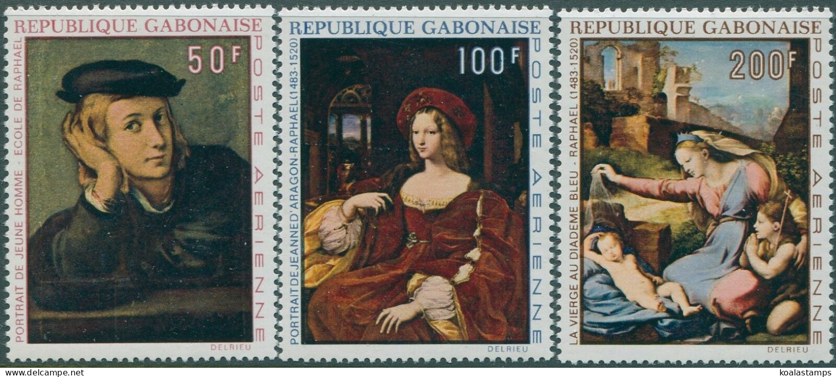 Gabon 1970 SG395-397 Raphael Paintings Set MNH - Gabun (1960-...)