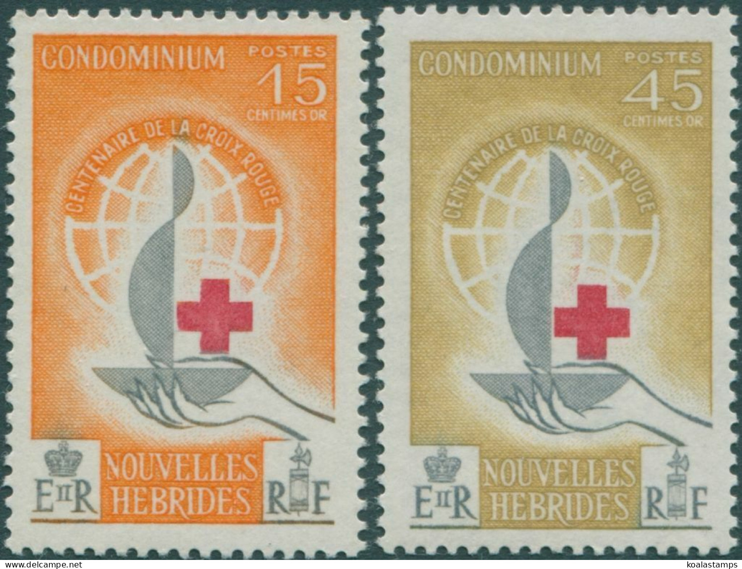 New Hebrides French 1963 SGF108-F109 Red Cross Set MNH - Otros & Sin Clasificación