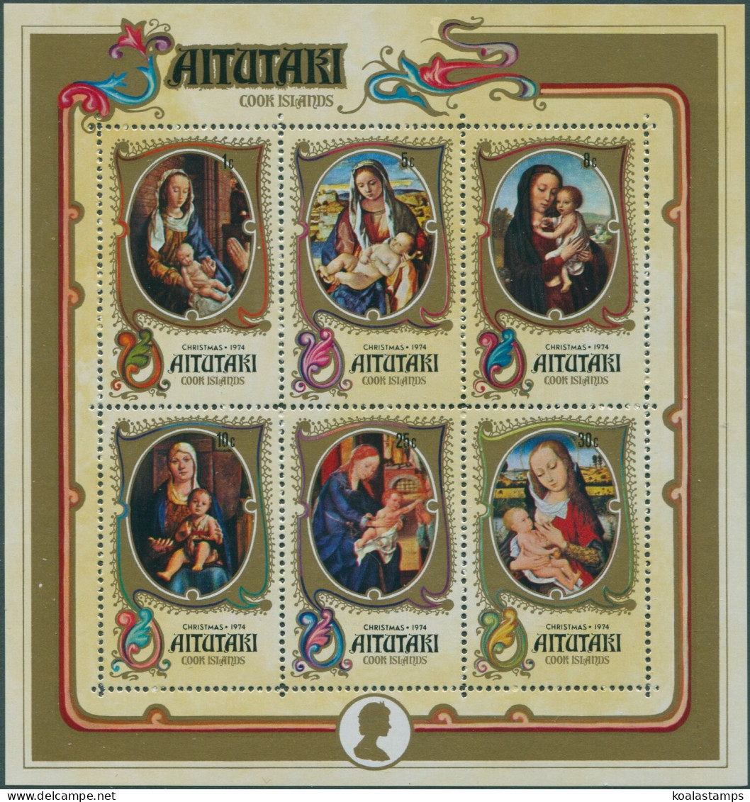 Aitutaki 1974 SG135 Christmas MS MNH - Cook