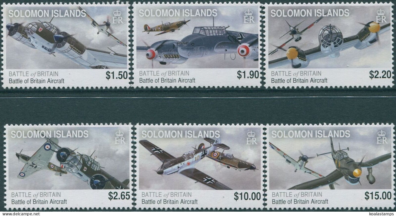 Solomon Islands 2010 SG1274-1279 Battle Of Britain Set MNH - Salomon (Iles 1978-...)