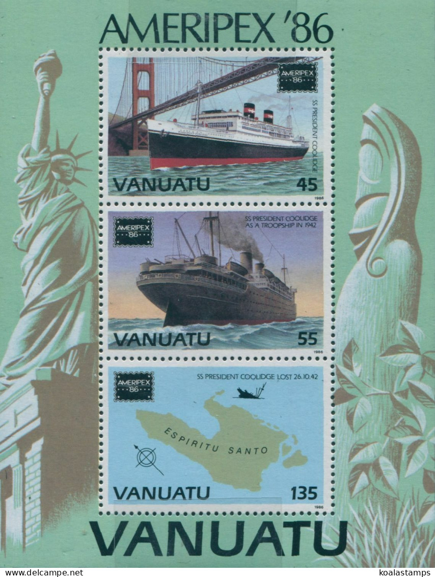 Vanuatu 1986 SG437 Ameripex 86 MS MNH - Vanuatu (1980-...)