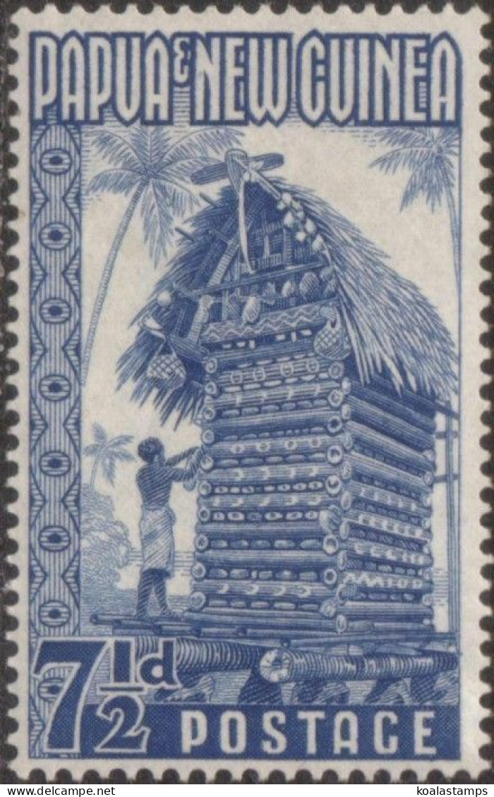 Papua New Guinea 1952 SG8 7½d Kiriwana Yam House MNH - Papúa Nueva Guinea