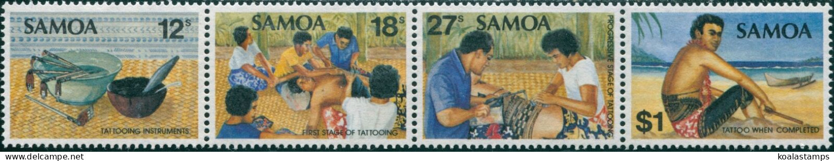 Samoa 1981 SG602a Tattooing Strip MNH - Samoa